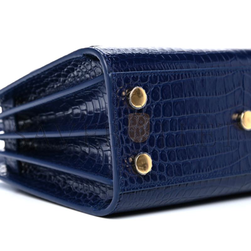 Y*L blue croc embossed leather nano classic sac de jour tote 392035dnd1n4150 (22*18*10.5cm)